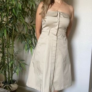 BR Strapless Utility Fit Flare Dress 2 Petite